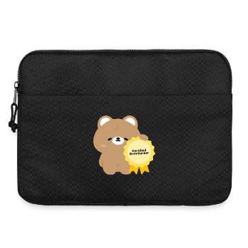 Kawaii Bear zertifizierter Überdenker - Laptoptasche 15" - Schwarz - Vorne