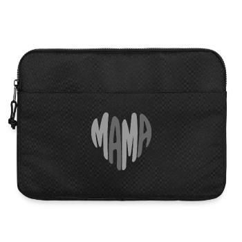 Mom lettering heart logo - Laptop bag 15" - black - Front