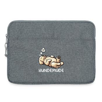 Hundemüde Golden Retriever Goldie Goldiebesitzer - Laptoptasche 15" - Grau meliert - Vorne