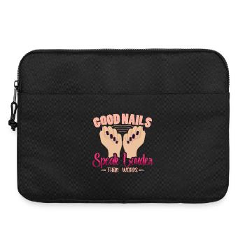 Designer de manucures Salon de manucure cosmétiques - Sacoche pour ordinateur portable 15 pouces - noir - Devant