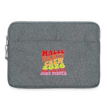 Équipe de fête Malle 2026 : Pas de sieste, juste une fête - Sacoche pour ordinateur portable 15 pouces - gris chiné - Devant
