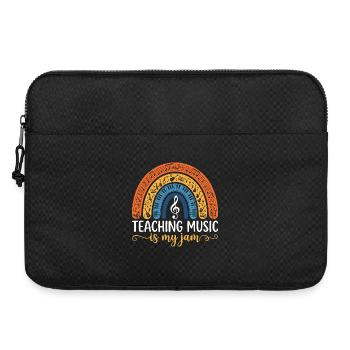 Teaching Music Is My Jam - Retro Boho Rainbow - Laptop bag 15" - black - Front