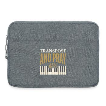 Piano Accompanist Choir Pianist Music Accompanist - Laptop bag 15" - heather grey - Front