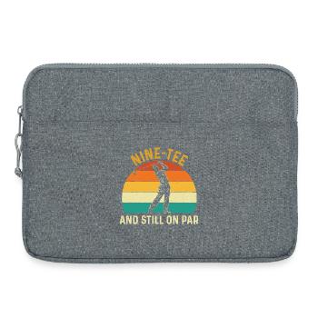 Neun Abschlag immer noch auf Par, 90. Golf-Geburtstag - Laptoptasche 15" - Grau meliert - Vorne