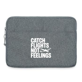 Catch Flights Not Feelings - Laptop bag 15" - heather grey - Front