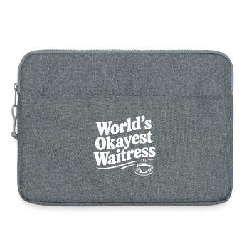 World's Okayest Waitress - Laptop bag 15" - heather grey - Front