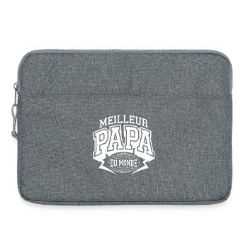 Meilleur Papa Du Monde - Sacoche pour ordinateur portable 15 pouces - gris chiné - Devant