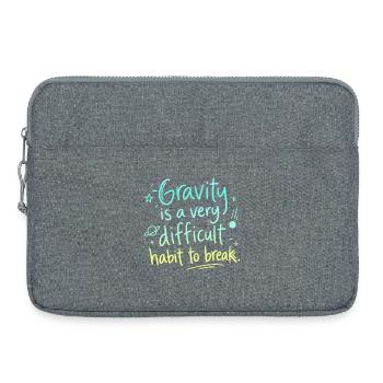 Schwerkraft: Eine Gewohnheit, die schwer abzulegen ist - Laptoptasche 15" - Grau meliert - Vorne