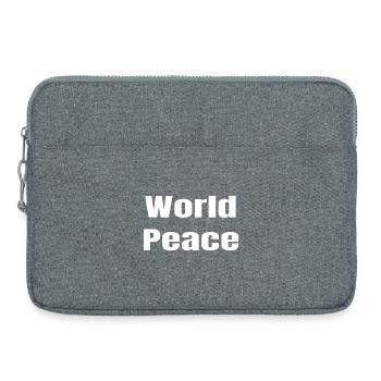 Paix Mondiale en Typographie Grasse - Sacoche pour ordinateur portable 15 pouces - gris chiné - Devant