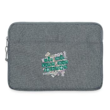 Mit mir kann man rechnen - Laptoptasche 15" - Grau meliert - Vorne