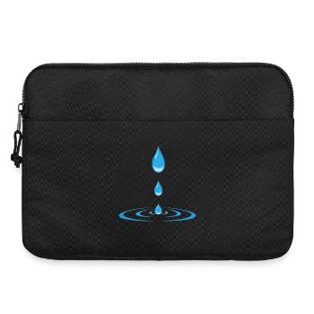 drops and waves - Laptop bag 15" - black - Front