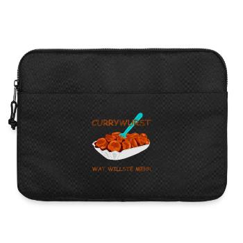 speise currywurst spruch - Laptoptasche 15" - Schwarz - Vorne