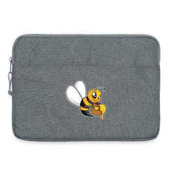 Fleißige Honigbiene - Laptoptasche 15" - Grau meliert - Vorne