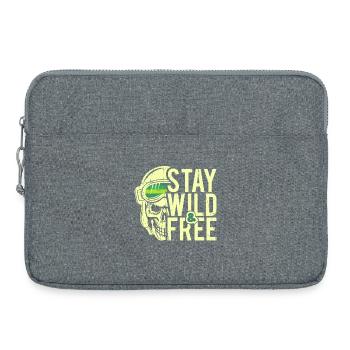 Stay Wild and Free - Design - Laptop bag 15" - heather grey - Front