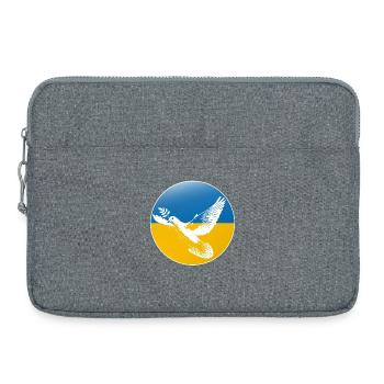 Ukraine Friedenstaube - Laptoptasche 15" - Grau meliert - Vorne