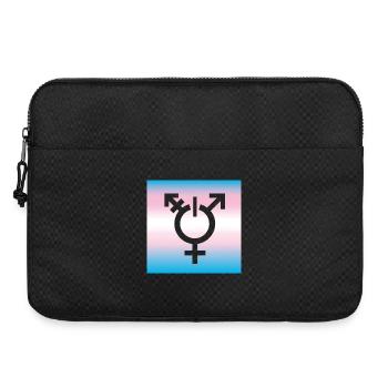 transgender flagge LBGTQ queer symbol toleranz CSD - Laptoptasche 15" - Schwarz - Vorne
