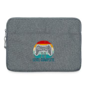 Retro-Controller-Level abgeschlossen - Laptoptasche 15" - Grau meliert - Vorne