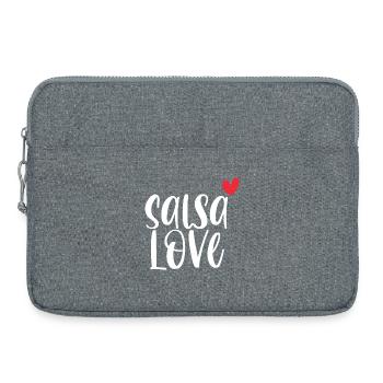 L’amour de la salsa! Cadeau de danse Dancer Latino - Sacoche pour ordinateur portable 15 pouces - gris chiné - Devant