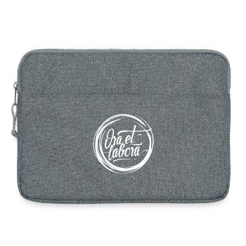Ora et labora (dunkel) - Laptoptasche 15" - Grau meliert - Vorne