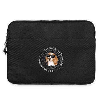 My World Revolves Around My Dog - Beagle Lovers - Laptoptasche 15" - Schwarz - Vorne