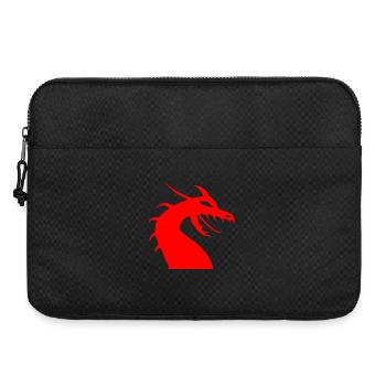 Silhouette de tête de dragon rouge - Sacoche pour ordinateur portable 15 pouces - noir - Devant