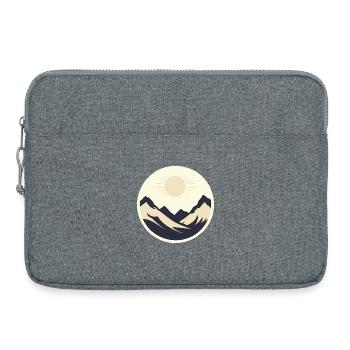 Montagnes au soleil - Sacoche pour ordinateur portable 15 pouces - gris chiné - Devant