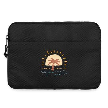 Logo de vacances Sunset Palm - Sacoche pour ordinateur portable 15 pouces - noir - Devant