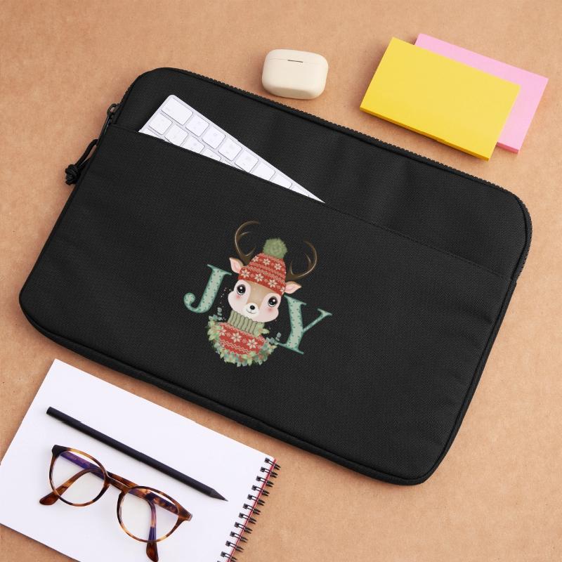 cerf mignon avec pull et bonnet pompon Joy Sacoche pour ordinateur portable 15 pouces