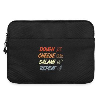 Lustiger Pizza Spruch - Laptoptasche 15" - Schwarz - Vorne