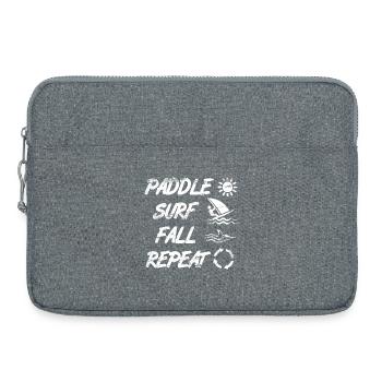 Windsurfer Spruch - Laptoptasche 15" - Grau meliert - Vorne