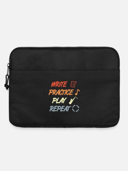 Write Practice Play Repeat - Laptoptasche 15" - Schwarz