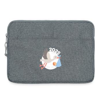 Storch mit Baby 2025 - Laptoptasche 15" - Grau meliert - Vorne