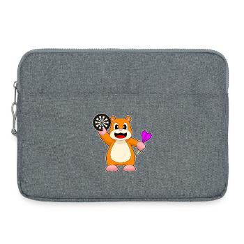 Cible de fléchettes de hamster - Sacoche pour ordinateur portable 15 pouces - gris chiné - Devant