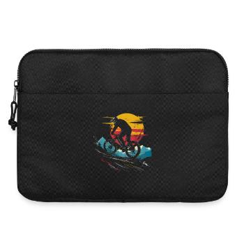 Mountain Biking Portrait - Laptop bag 15" - black - Front