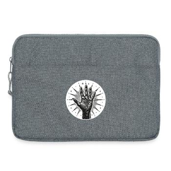 Star Hand with Flashes - Laptop bag 15" - heather grey - Front