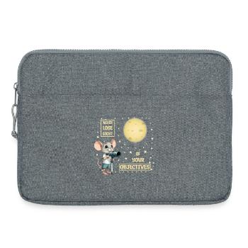 Maus und Käse-Mond - Laptoptasche 15" - Grau meliert - Vorne