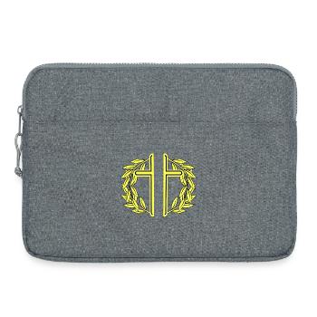 Crosses Cross Laurel Wreath - Laptop bag 15" - heather grey - Front
