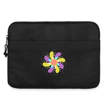 Fleur Psychédélique Colorée - Sacoche pour ordinateur portable 15 pouces - noir - Devant