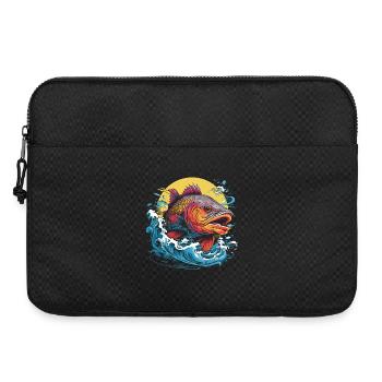 Illustration de pêche - Sacoche pour ordinateur portable 15 pouces - noir - Devant