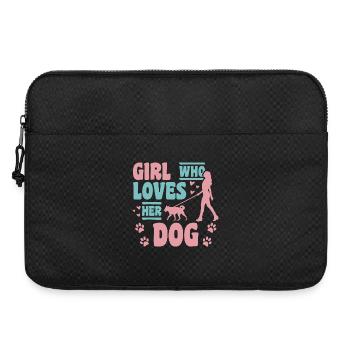 Amoureux des chiens - Sacoche pour ordinateur portable 15 pouces - noir - Devant