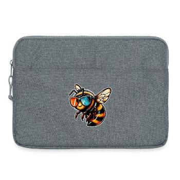 Abeille - Sacoche pour ordinateur portable 15 pouces - gris chiné - Devant