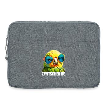 Zwitscher Ab Wellensittich - Laptoptasche 15" - Grau meliert - Vorne