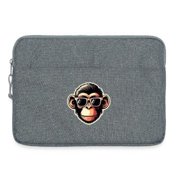Affe Brille cool - Laptoptasche 15" - Grau meliert - Vorne