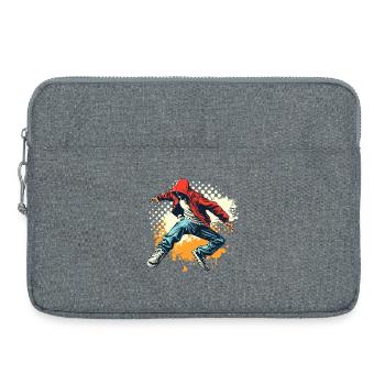 Graphique Breakdancer - Sacoche pour ordinateur portable 15 pouces - gris chiné - Devant