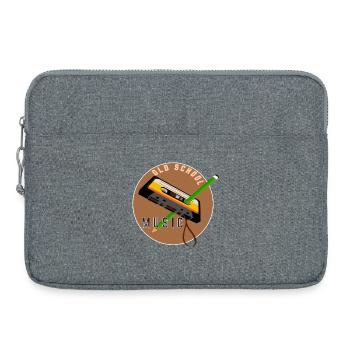 Old school music - Sacoche pour ordinateur portable 15 pouces - gris chiné - Devant
