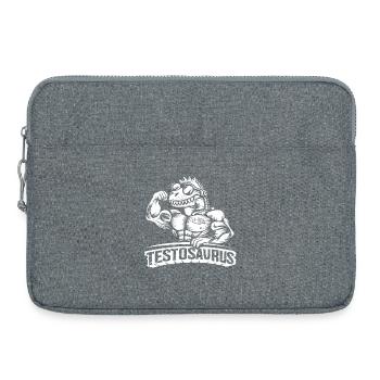 Testosaurus – Le cybersaure musclé - Sacoche pour ordinateur portable 15 pouces - gris chiné - Devant