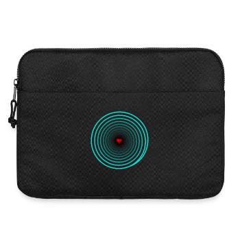 Herz im Zentrum der Kreise - Laptoptasche 15" - Schwarz - Vorne