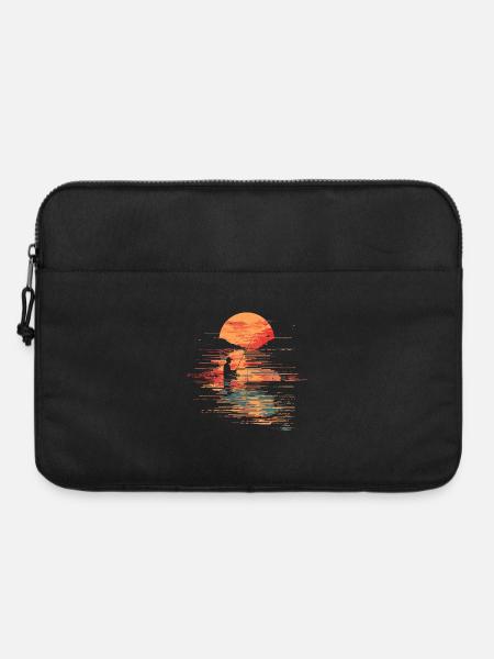 Fischerei Illustration - Laptoptasche 15" - Schwarz