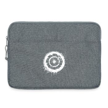Dartscheibe Streetart - Laptoptasche 15" - Grau meliert - Vorne