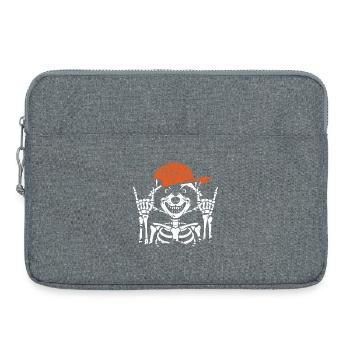 Rocker Raccoon Bones - Laptop bag 15" - heather grey - Front